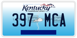 397MCA license plate in Kentucky
