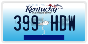 399HDW  license plate in KY