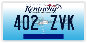 402ZVK  license plate in KY