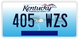 405WZS license plate in Kentucky