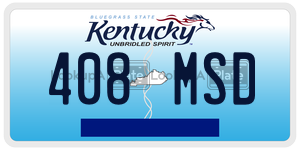 408MSD  license plate in KY