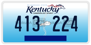 413224  license plate in KY
