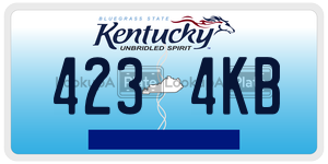 4234KB license plate in Kentucky