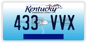 433VVX  license plate in KY