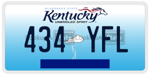 434YFL  license plate in KY