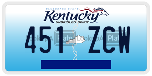 451ZCW  license plate in KY