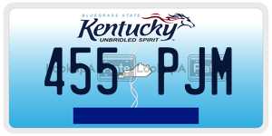 455PJM license plate in Kentucky