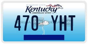 470YHT license plate in Kentucky