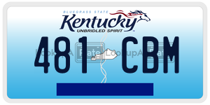 481CBM  license plate in KY