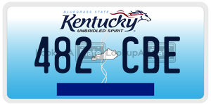 482CBE license plate in Kentucky