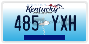 485YXH  license plate in KY