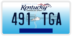 491TGA  license plate in KY