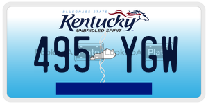 495YGW  license plate in KY