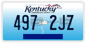 4972JZ  license plate in KY