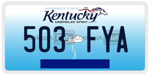 503FYA  license plate in KY