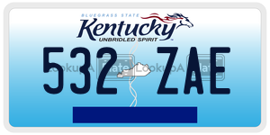 532ZAE license plate in Kentucky