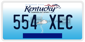 554XEC  license plate in KY