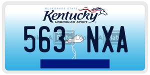 563NXA  license plate in KY
