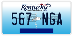 567NGA  license plate in KY
