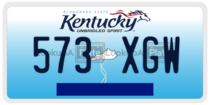 573XGW  license plate in KY