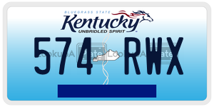 574RWX  license plate in KY