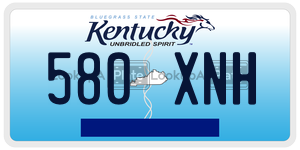 580XNH  license plate in KY