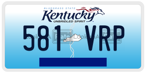581VRP  license plate in KY