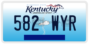 582WYR  license plate in KY