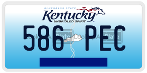 586PEC  license plate in KY