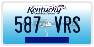 587VRS  license plate in KY