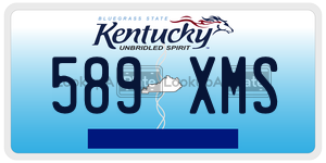 589XMS license plate in Kentucky
