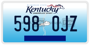 5980JZ  license plate in KY