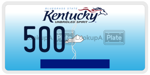 5OO  license plate in KY