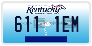 6111EM  license plate in KY