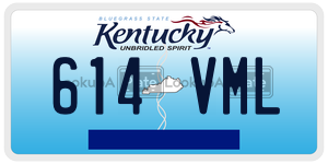 614VML  license plate in KY