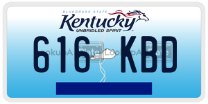 616KBD  license plate in KY