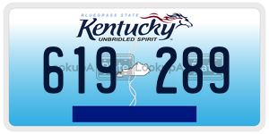 619289  license plate in KY