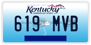 619MVB  license plate in KY