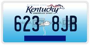 6238JB  license plate in KY