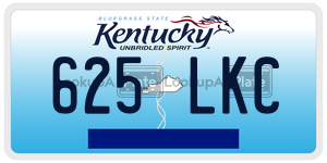 625LKC  license plate in KY