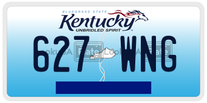 627WNG  license plate in KY