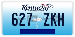627ZKH  license plate in KY