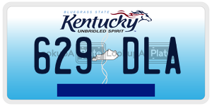 629DLA license plate in Kentucky