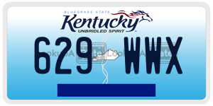 629WWX  license plate in KY