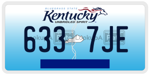6337JE  license plate in KY