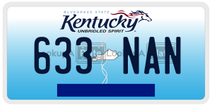 633NAN  license plate in KY