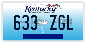 633ZGL license plate in Kentucky