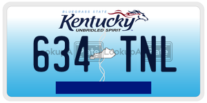 634TNL  license plate in KY