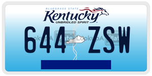 644ZSW  license plate in KY