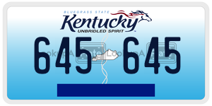 645645  license plate in KY